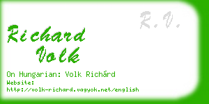 richard volk business card