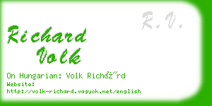 richard volk business card
